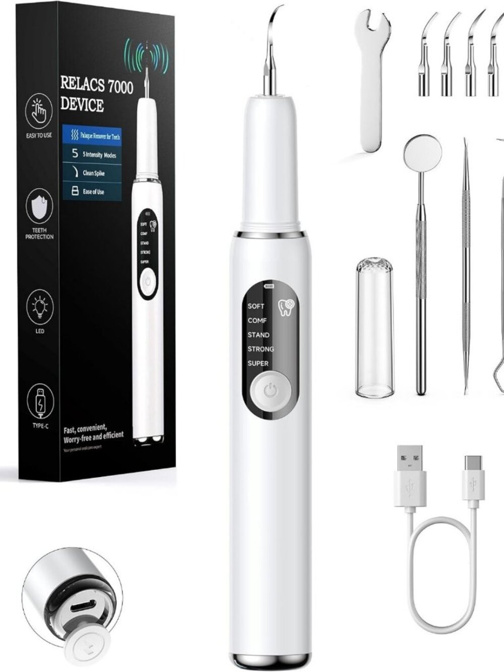 Effective Plaque & Tartar Remover for Teeth, Dental Cleaning Tool, Oral Care